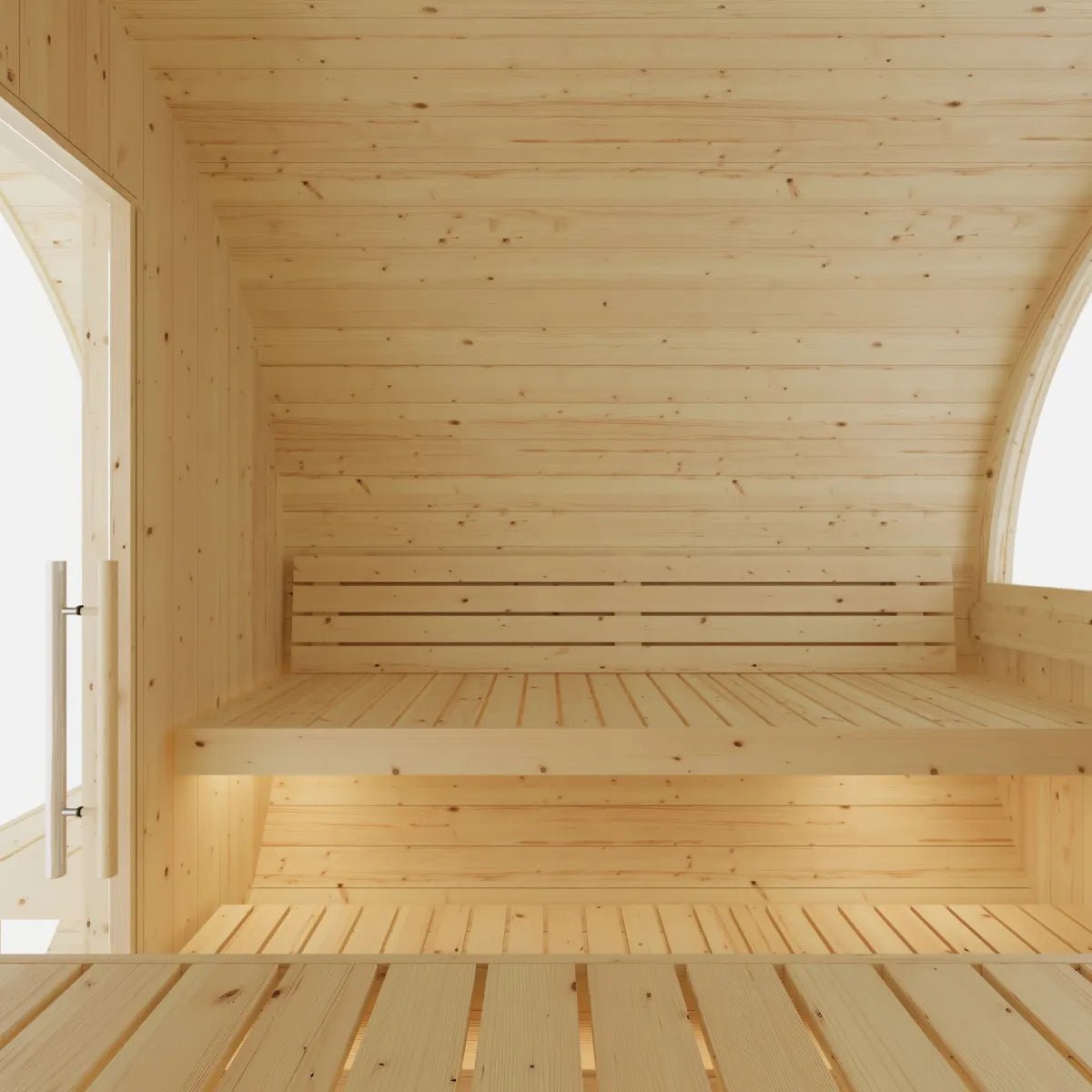 Helsinki Finnish Barrel Sauna with Terrace and WiFi Heater - Finnish Sauna Builders for muscle recovery and wellness - Peak Recovery Co.