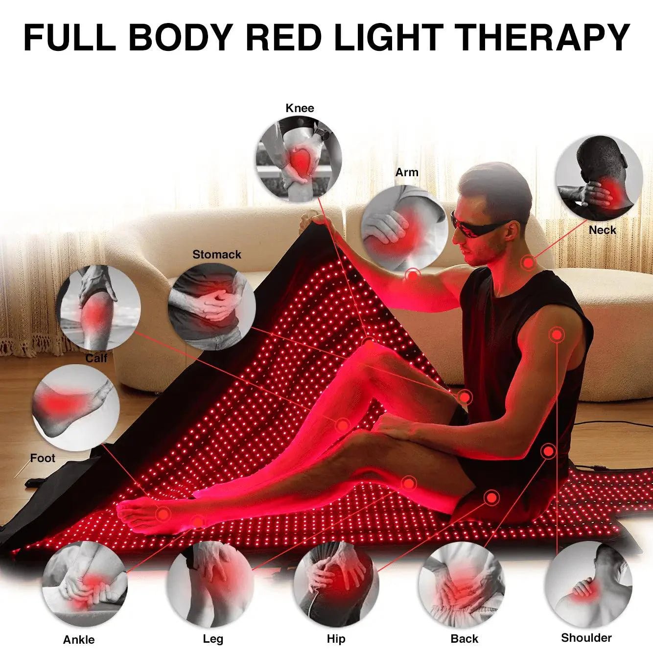 Icedragon Red Light Therapy Blanket | Free Mask & Goggles for muscle recovery and wellness - Peak Recovery Co.