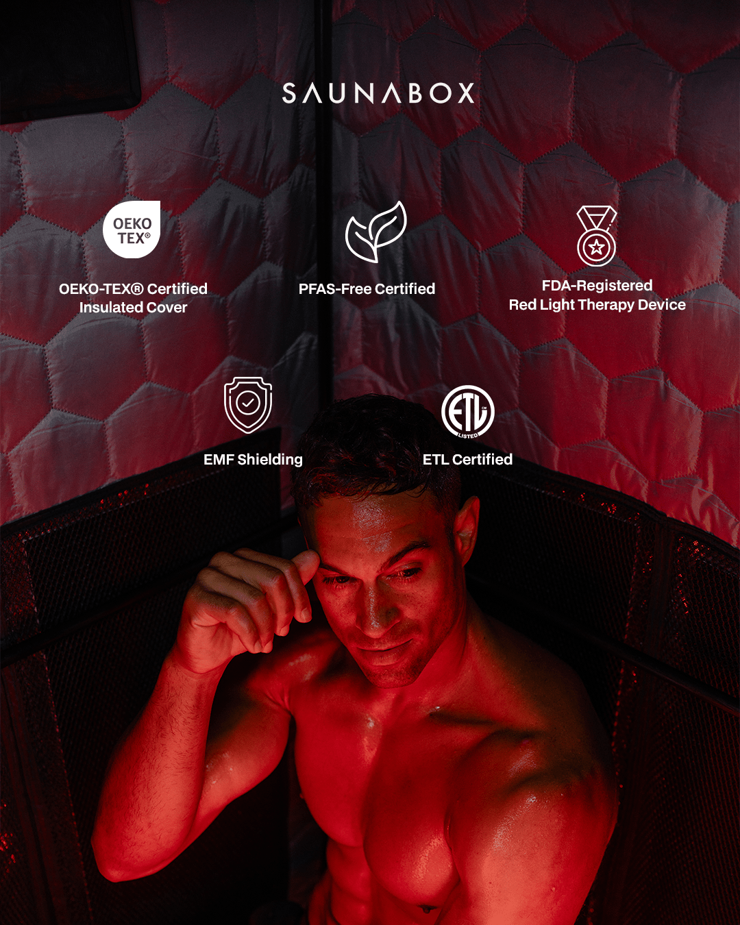 SaunaBox® Pulse PRO: Infrared Sauna with Red - light Therapy for muscle recovery and wellness - Peak Recovery Co.
