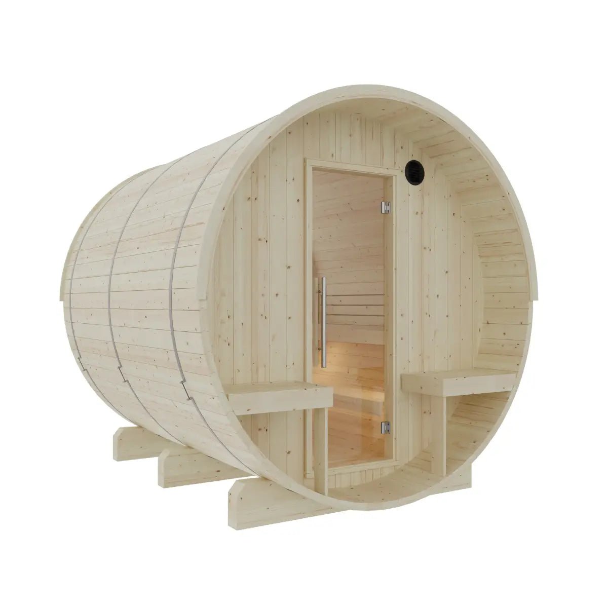 Turku Finnish Barrel Sauna with Terrace and WiFi Heater - Finnish Sauna Builders for muscle recovery and wellness - Peak Recovery Co.