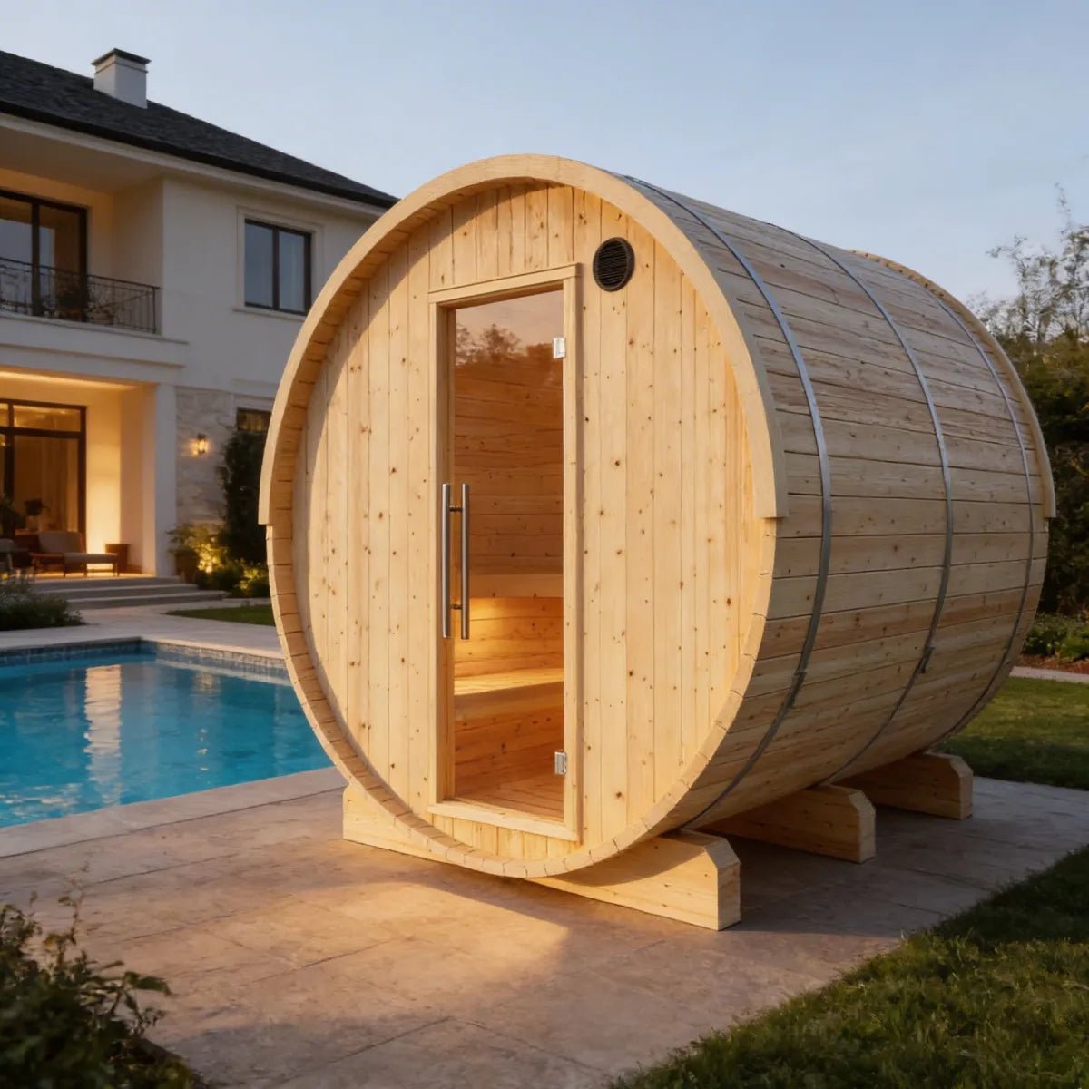 Vassa Finnish Barrel Sauna with WiFi Heater - Finnish Sauna Builders for muscle recovery and wellness - Peak Recovery Co.