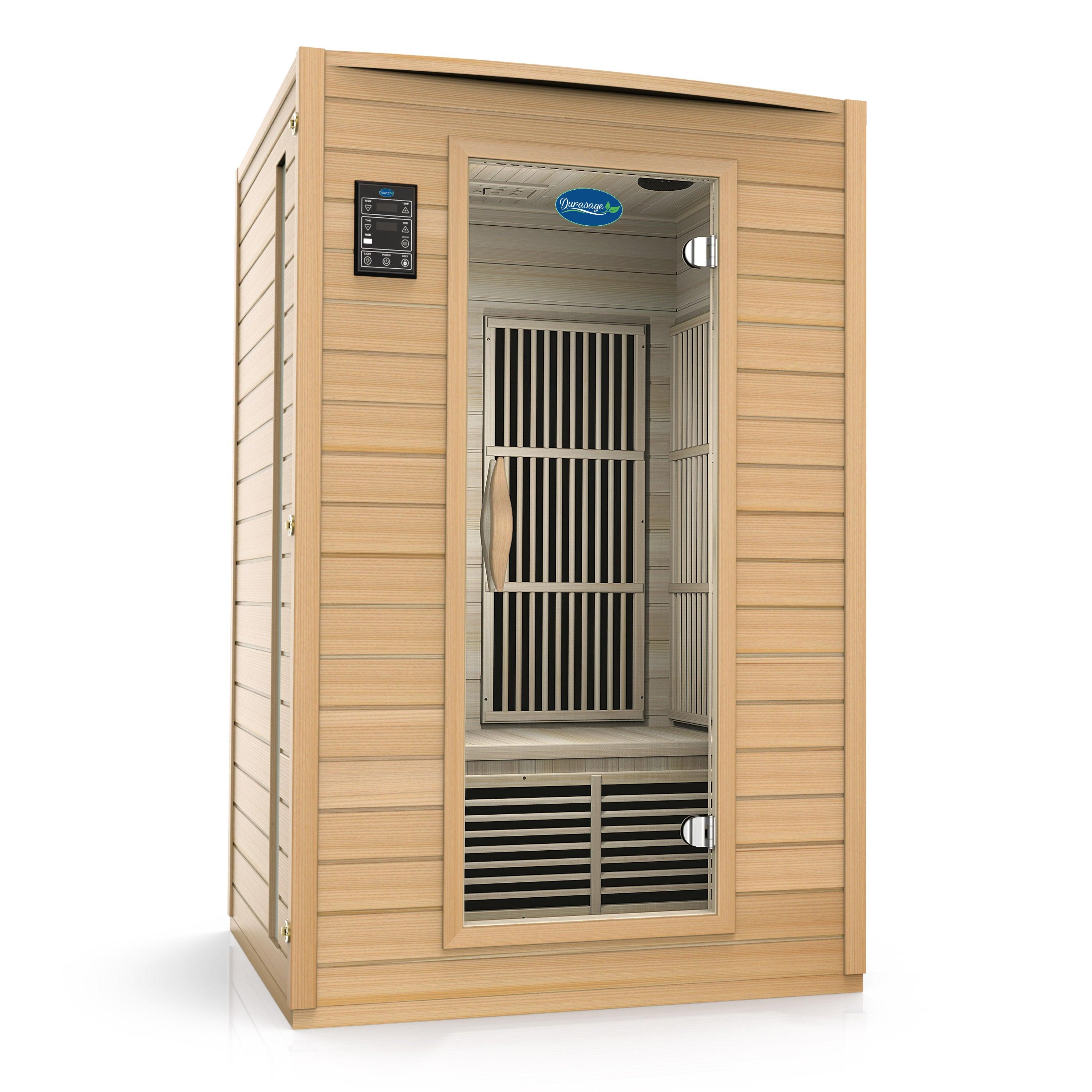 2 - Person Carbon Infrared Sauna - Canadian Hemlock Wooden Sauna - 1700 Watts - Premium Audio for muscle recovery and wellness - Peak Recovery Co.