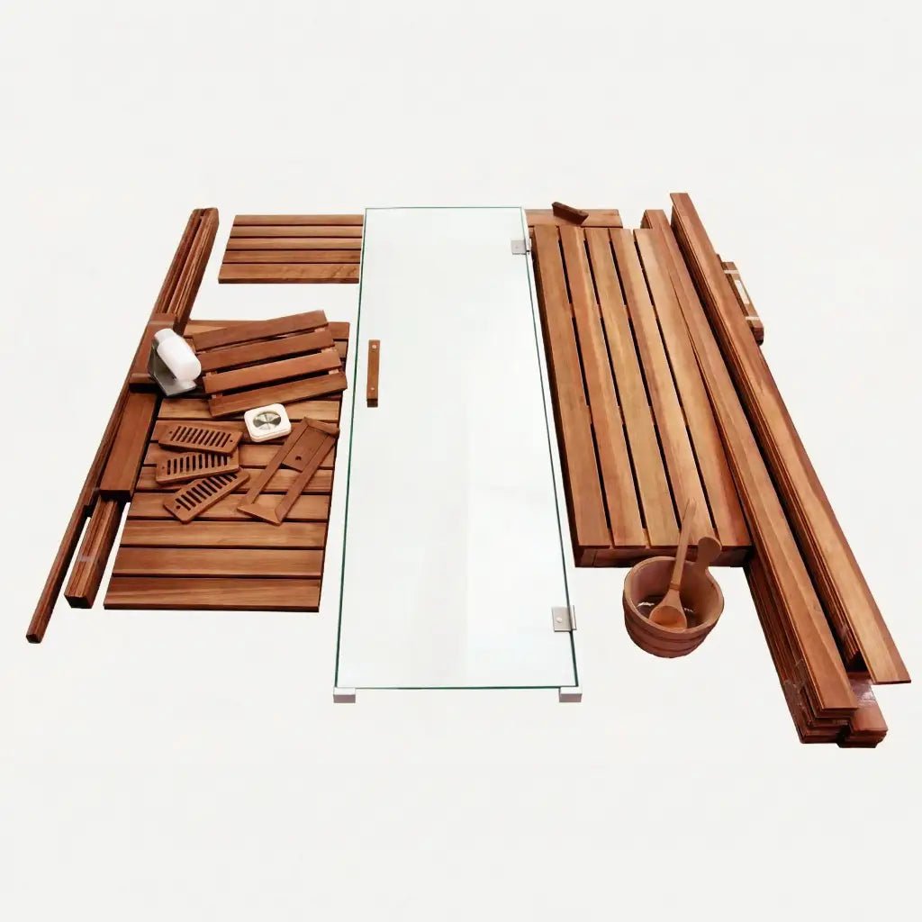 Custom Indoor Sauna Room - 7' x 10' x 8' - Finnish Sauna Builders for muscle recovery and wellness - Peak Recovery Co.