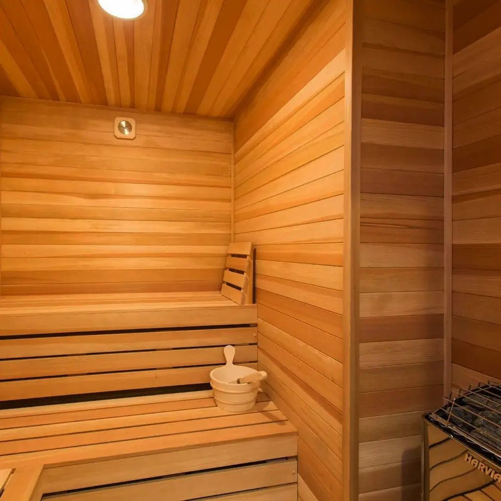 Custom Indoor Sauna Room - 7' x 10' x 8' - Finnish Sauna Builders for muscle recovery and wellness - Peak Recovery Co.
