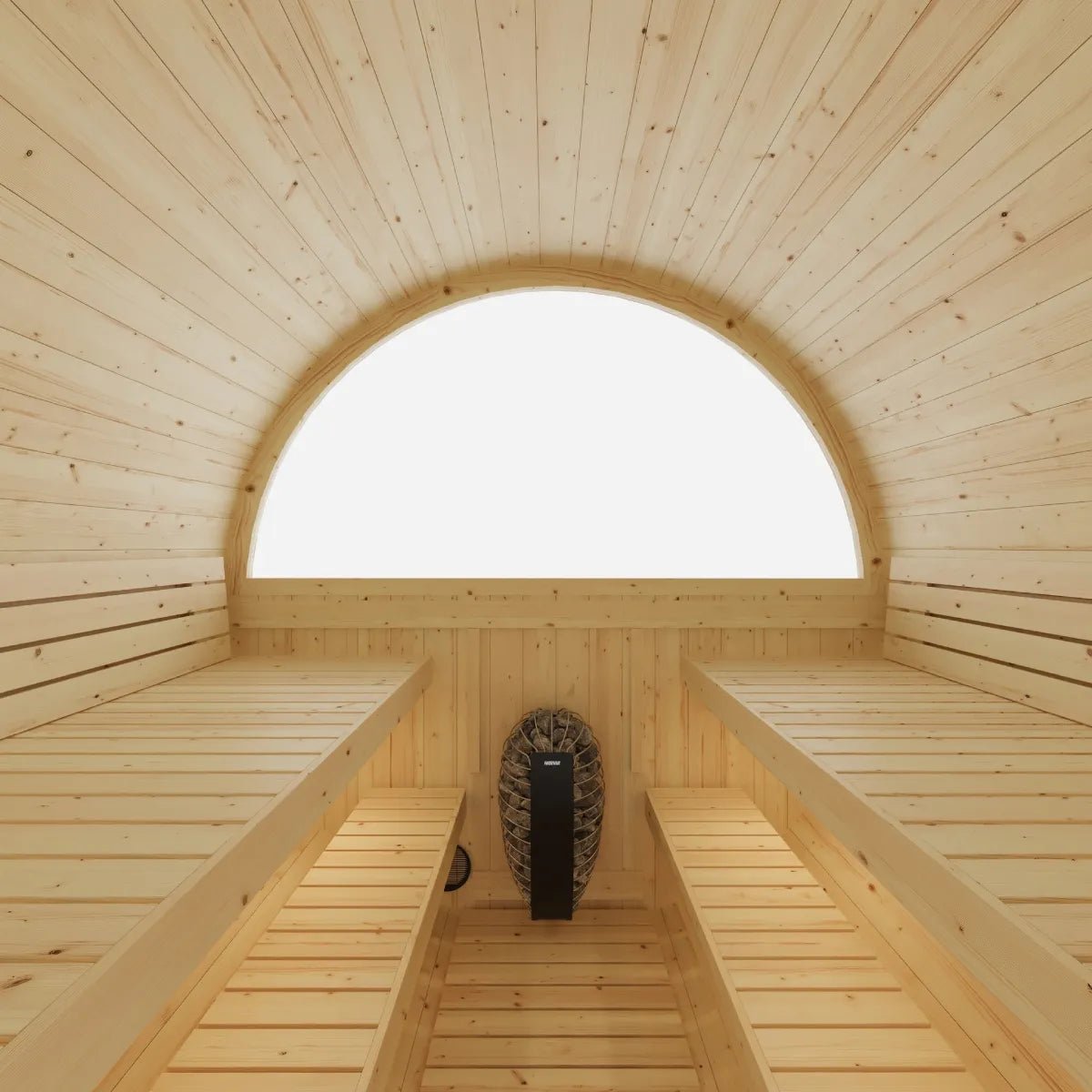 Helsinki Finnish Barrel Sauna with Terrace and WiFi Heater - Finnish Sauna Builders for muscle recovery and wellness - Peak Recovery Co.