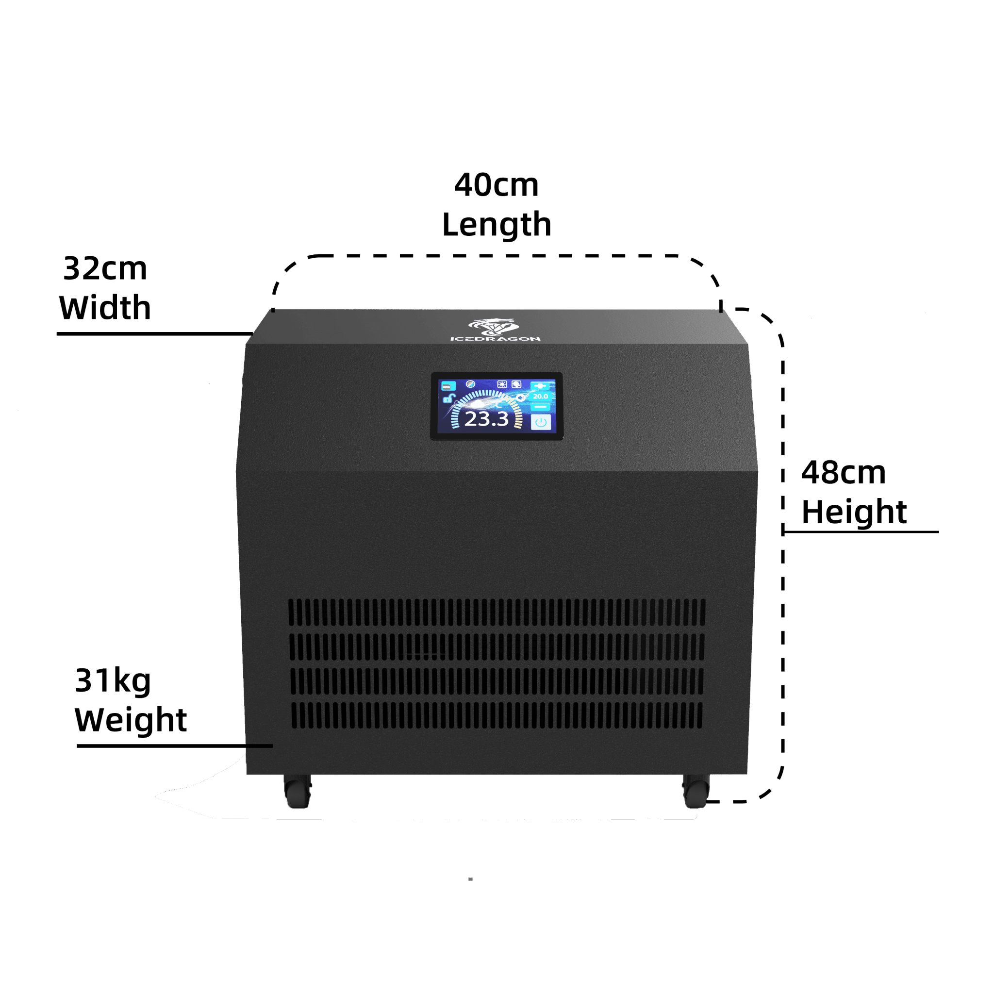 Ice Dragon Water Chiller for Ice Bath 1HP with Wi-Fi for muscle recovery and wellness - Peak Recovery Co.