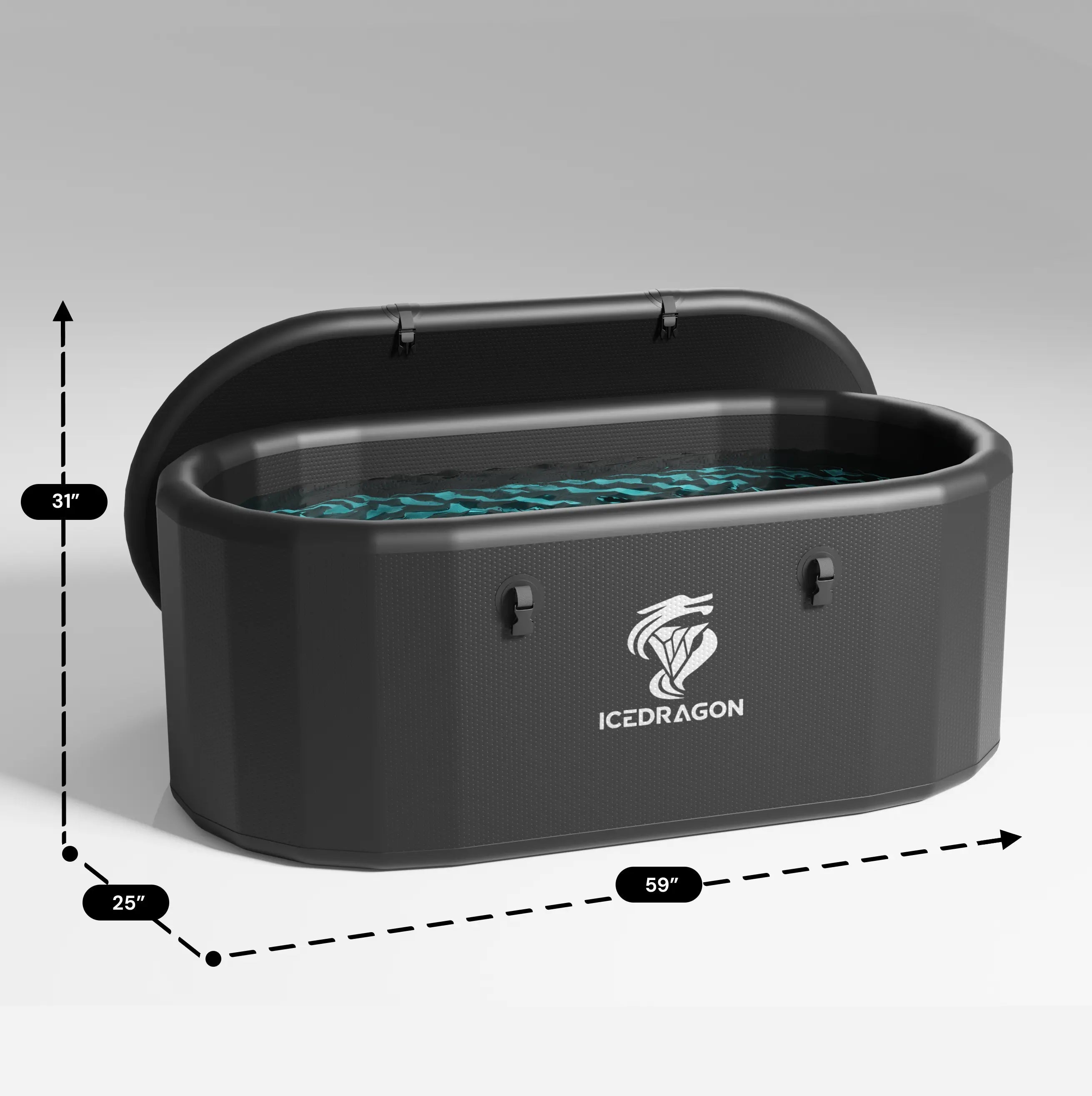 Icedragon Cold Plunge Tub Pro with 1.5HP Smart Water Chiller for muscle recovery and wellness - Peak Recovery Co.