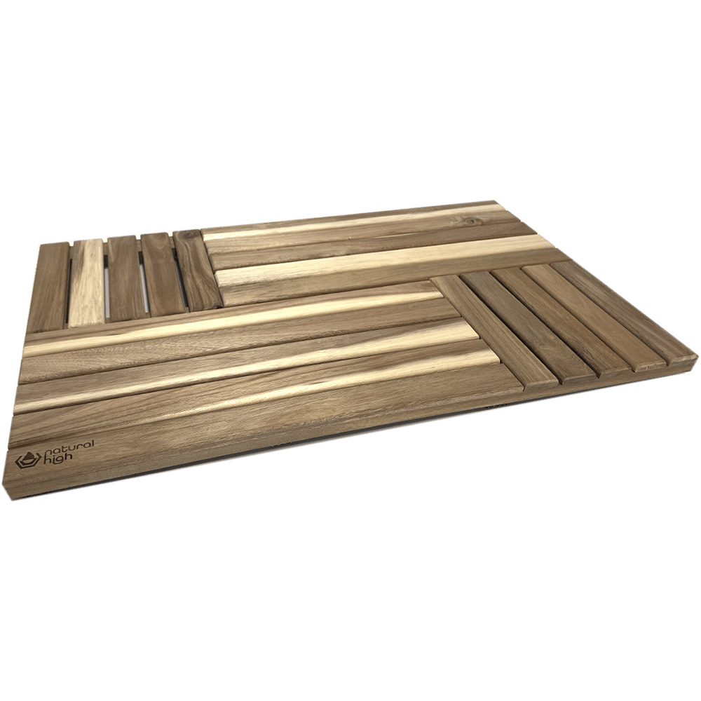 Natural High™ Acacia Wooden Drip Mat for muscle recovery and wellness - Peak Recovery Co.
