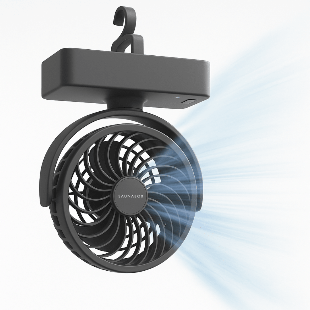 SaunaBox® Flow - Dual Purpose Fan for muscle recovery and wellness - Peak Recovery Co.