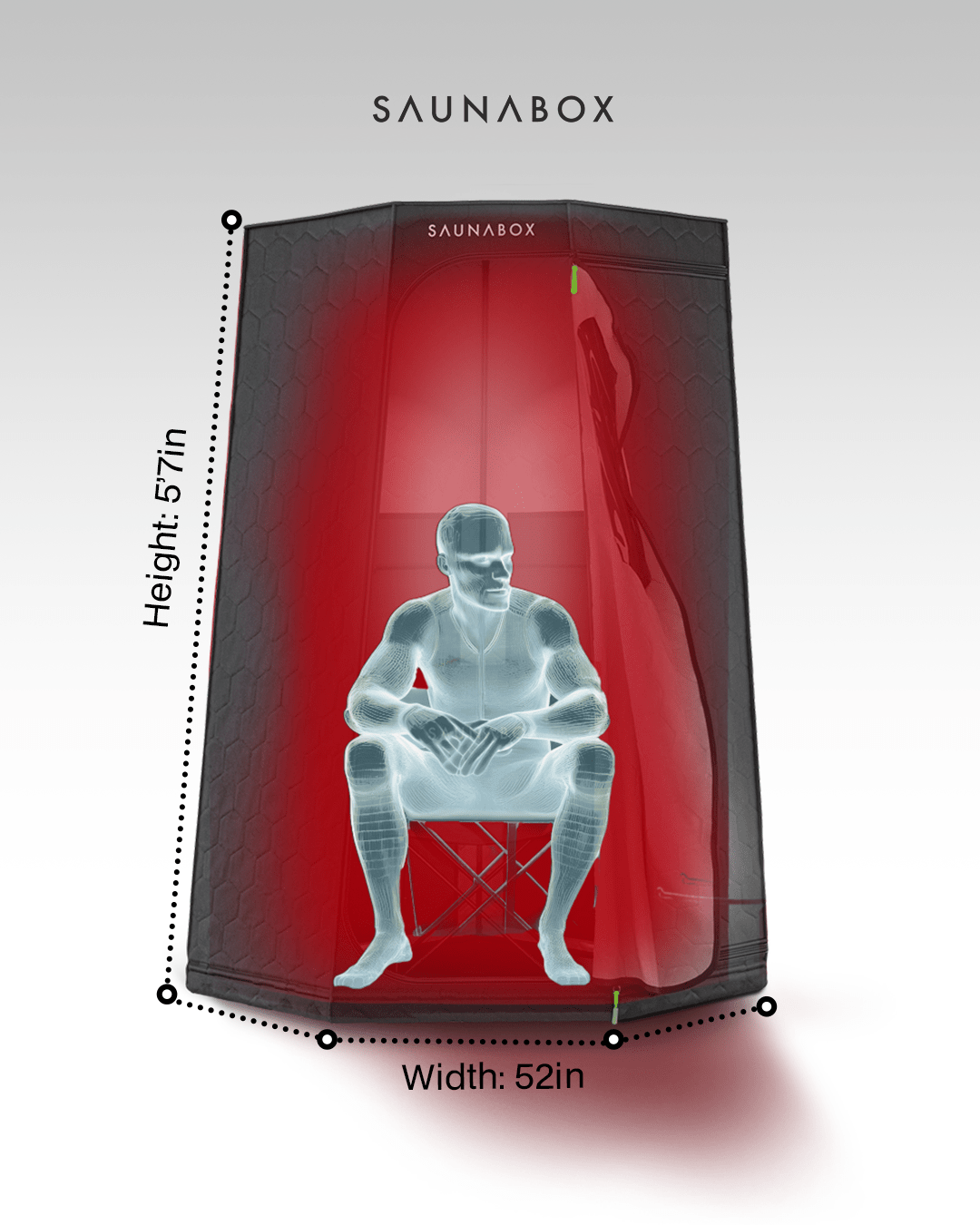SaunaBox® Pulse PRO: Infrared Sauna with Red - light Therapy for muscle recovery and wellness - Peak Recovery Co.