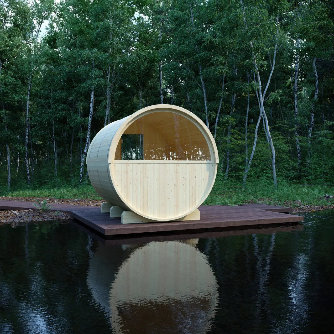 Tampere Finnish Barrel Sauna with WiFi Heater - Finnish Sauna Builders for muscle recovery and wellness - Peak Recovery Co.