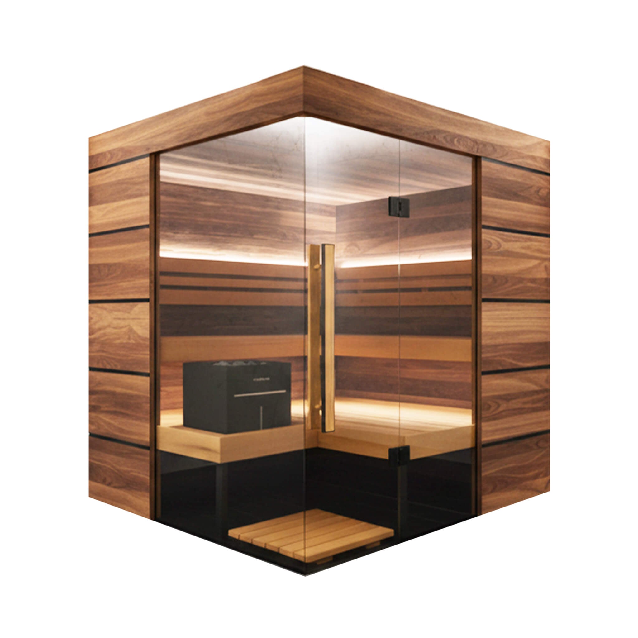 ThermaSol Astra 4 - Person Indoor Semi Panoramic Glass Sauna Cabin [Made - To - Order] [14 - ASTRADL\R] (SAK90471) for muscle recovery and wellness - Peak Recovery Co.