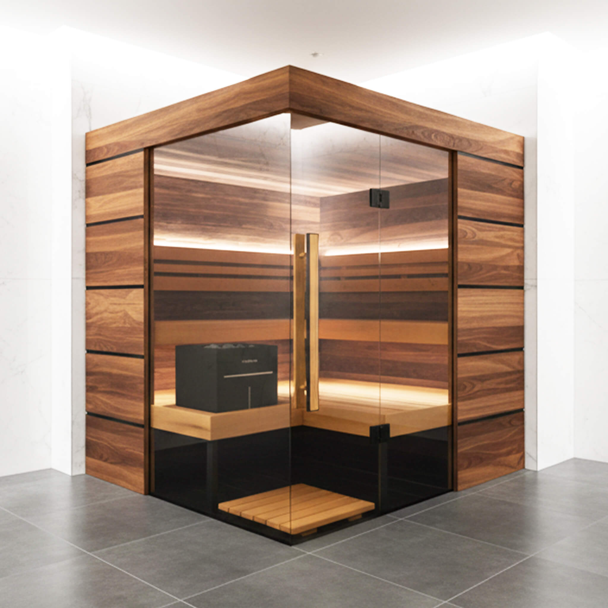 ThermaSol Astra 4 - Person Indoor Semi Panoramic Glass Sauna Cabin [Made - To - Order] [14 - ASTRADL\R] (SAK90471) for muscle recovery and wellness - Peak Recovery Co.