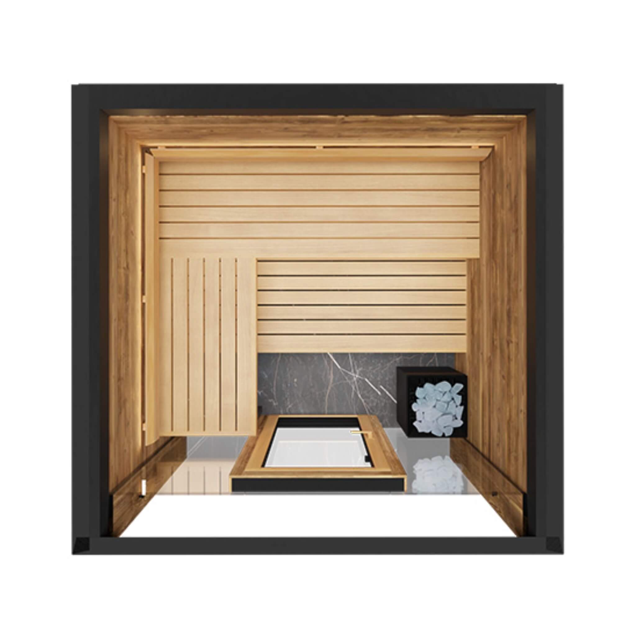 ThermaSol Fortis Fully - Assembled 4 - Person Outdoor Sauna Cabin [Made - To - Order] [14 - FORTIS] (SAK35896) for muscle recovery and wellness - Peak Recovery Co.