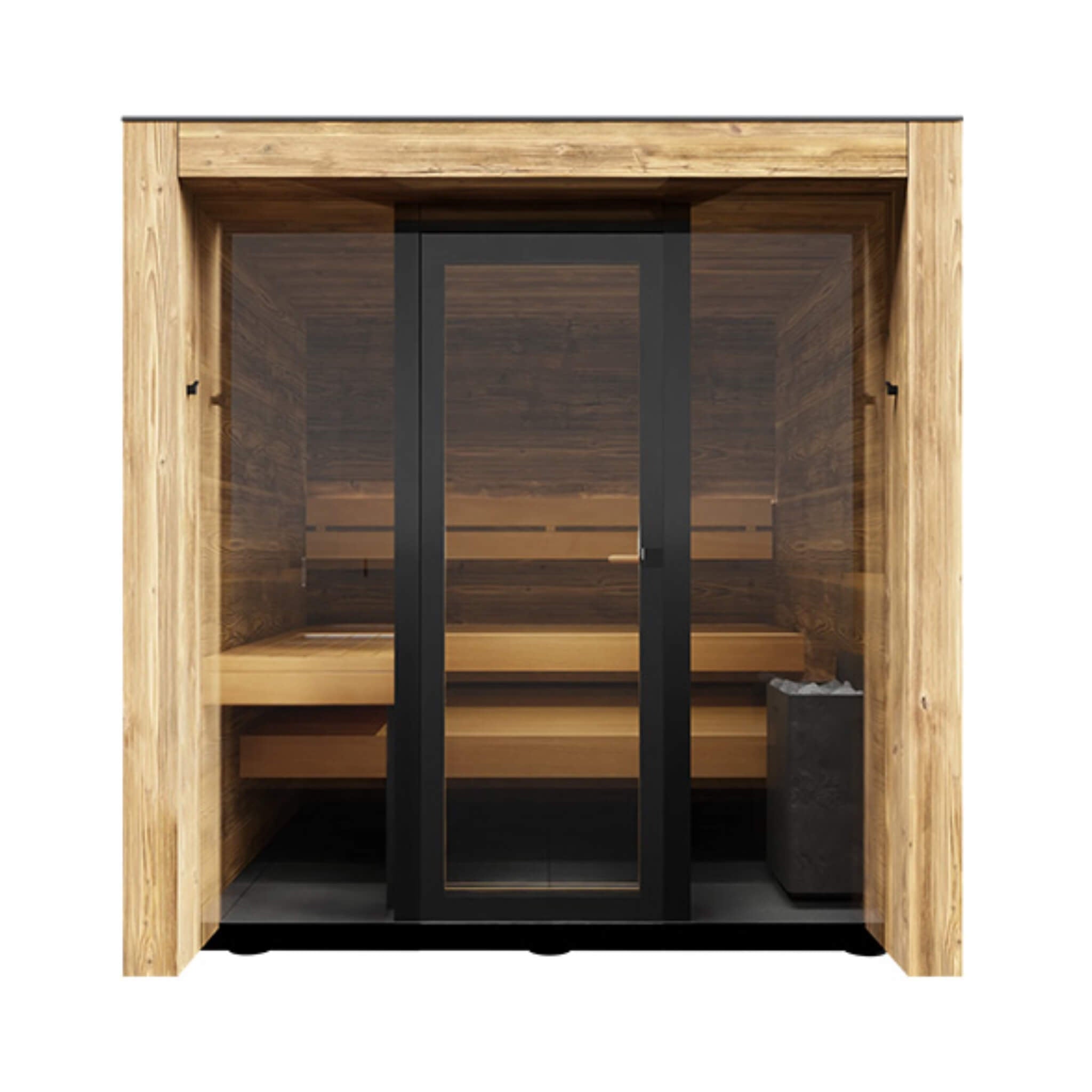 ThermaSol Fortis Fully - Assembled 4 - Person Outdoor Sauna Cabin [Made - To - Order] [14 - FORTIS] (SAK35896) for muscle recovery and wellness - Peak Recovery Co.