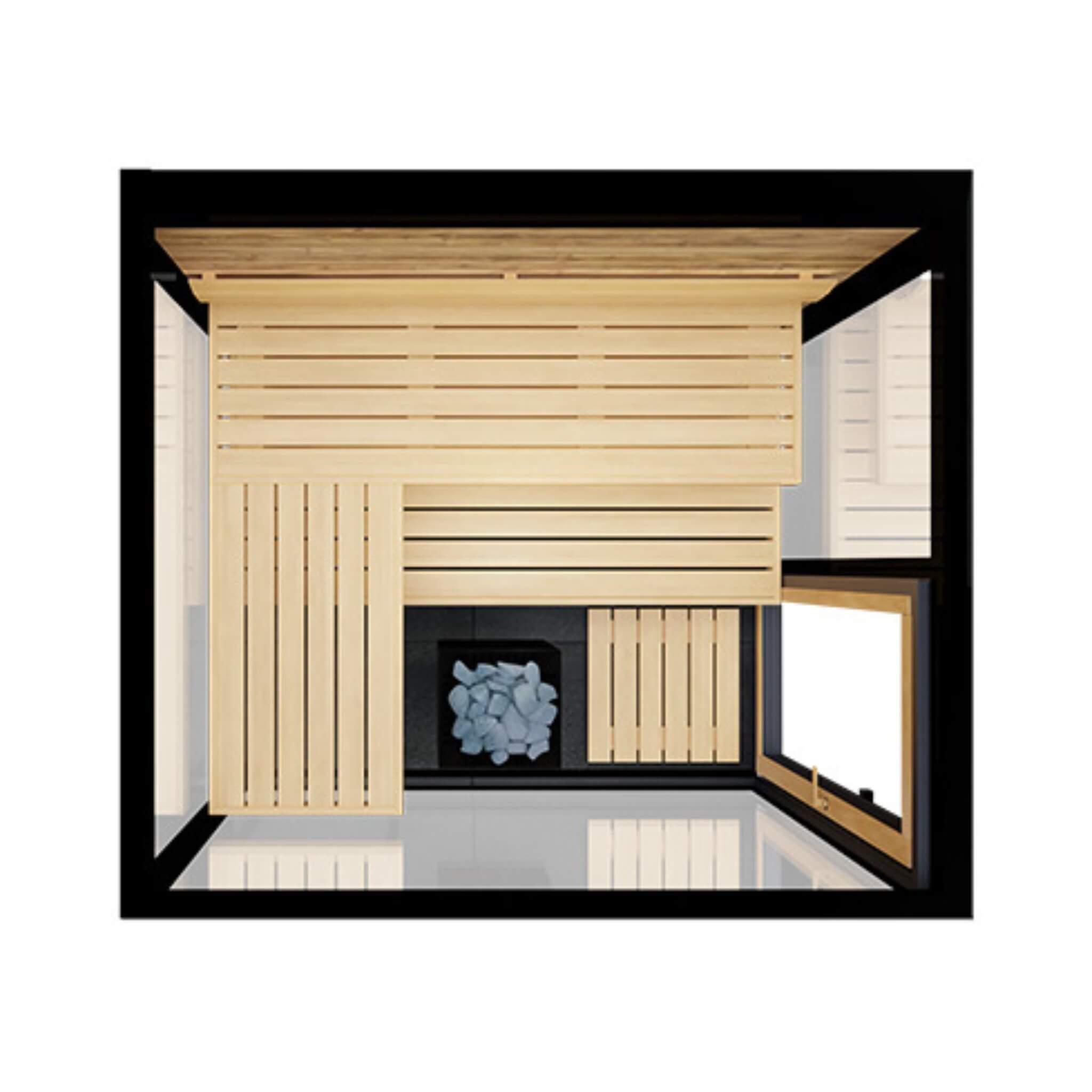 ThermaSol Vue 4 - Person Outdoor Mirrored Glass Sauna - Fully Assembled for muscle recovery and wellness - Peak Recovery Co.