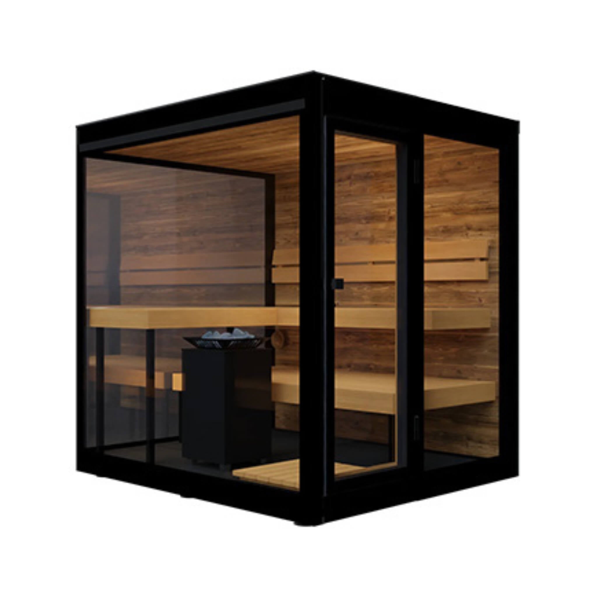 ThermaSol Vue 4 - Person Outdoor Mirrored Glass Sauna - Fully Assembled for muscle recovery and wellness - Peak Recovery Co.