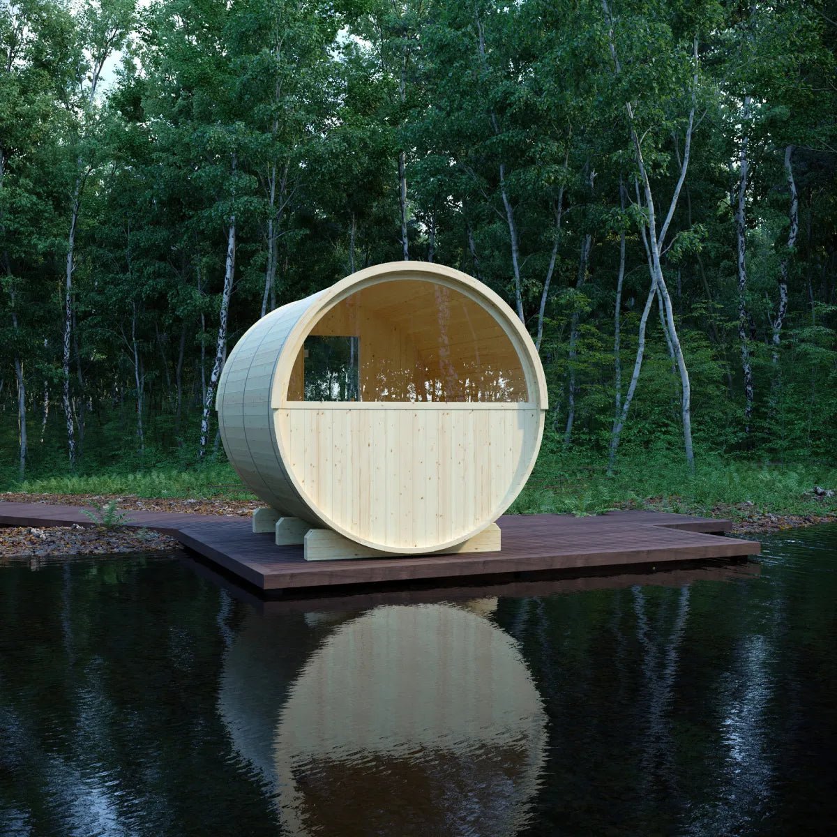 Vassa Finnish Barrel Sauna with WiFi Heater - Finnish Sauna Builders for muscle recovery and wellness - Peak Recovery Co.