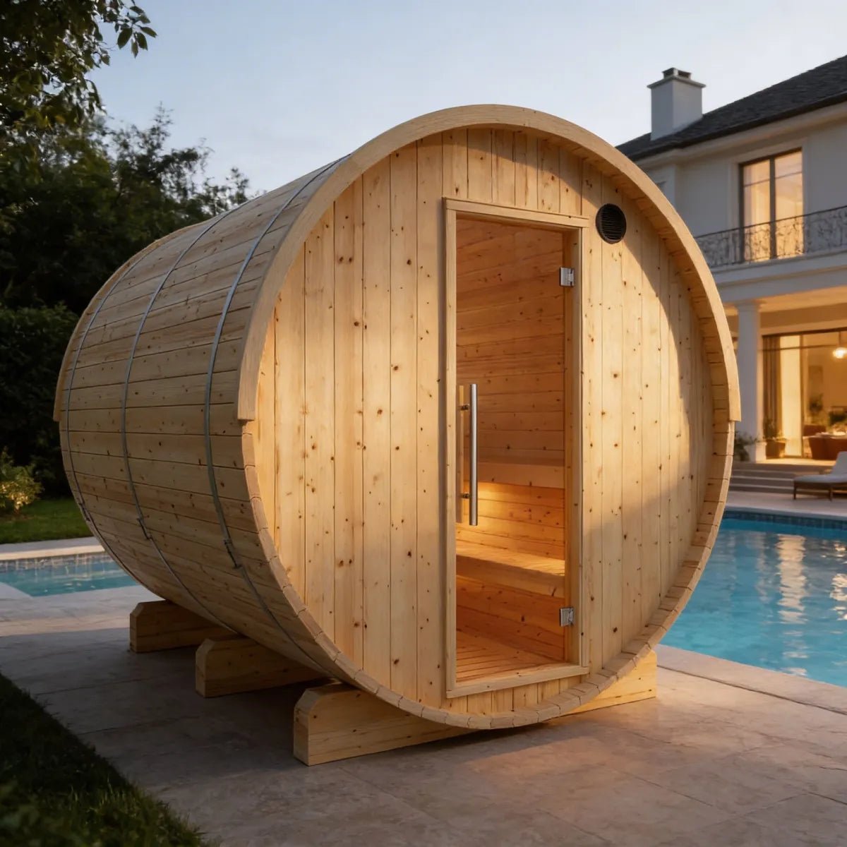 Vassa Finnish Barrel Sauna with WiFi Heater - Finnish Sauna Builders for muscle recovery and wellness - Peak Recovery Co.