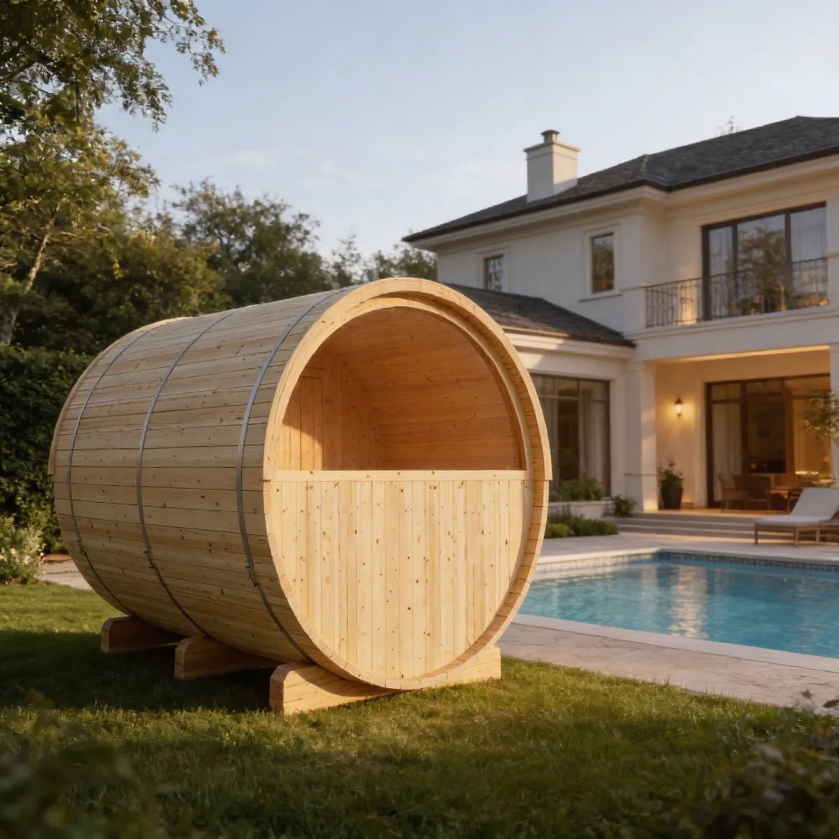 Vassa Finnish Barrel Sauna with WiFi Heater - Finnish Sauna Builders for muscle recovery and wellness - Peak Recovery Co.