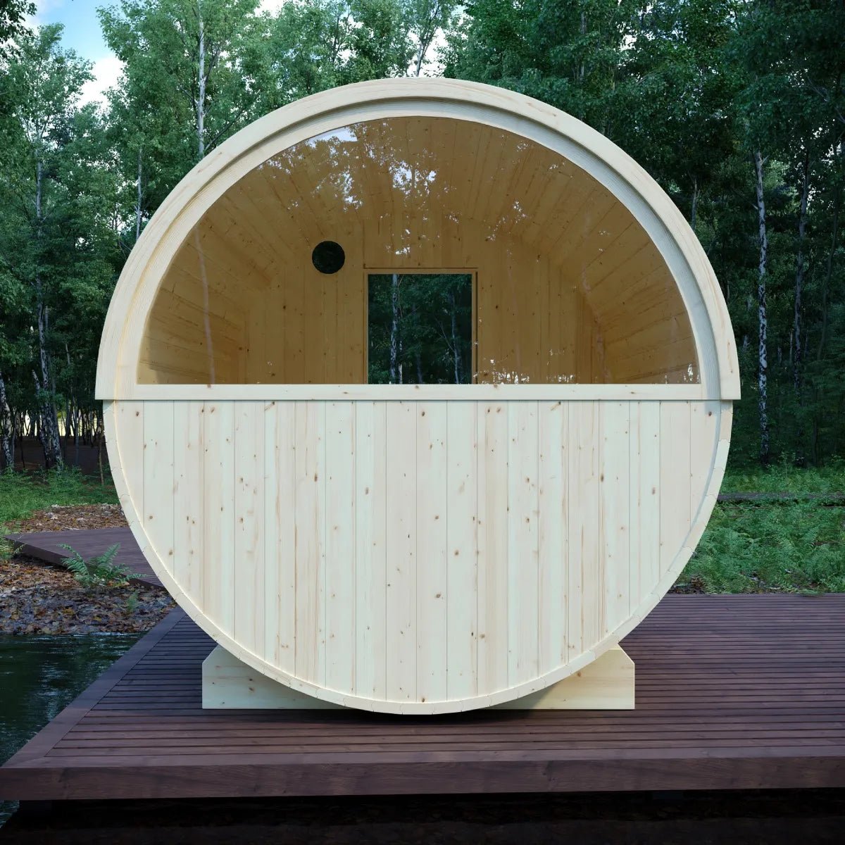 Vassa Finnish Barrel Sauna with WiFi Heater - Finnish Sauna Builders for muscle recovery and wellness - Peak Recovery Co.